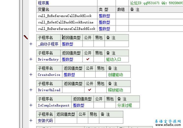 易语言驱动读取CreateProces类型的系统回调源码