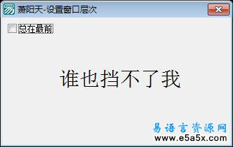 易语言窗口总在最前源码