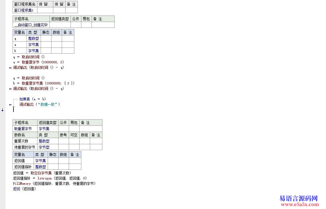开源原创取重复字节集模块速度比核心库提高29倍